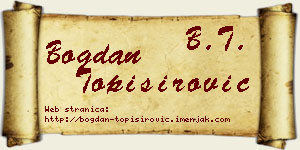 Bogdan Topisirović vizit kartica